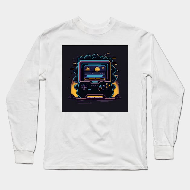 Retro Gamer T-shirt T-Shirt Long Sleeve T-Shirt by SweetDreamZ